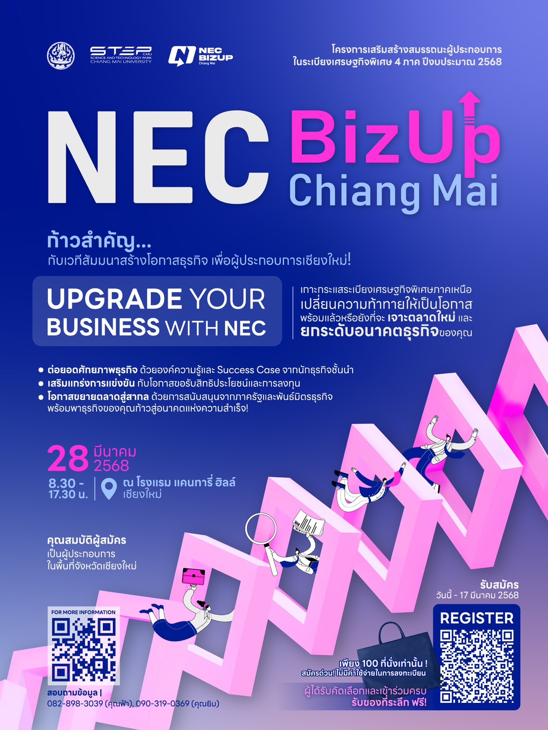 ขอเชิญสมัครเข้าร่วมโครงการเสริมสร้างสมรรถนะ ผู้ประกอบการในระเบียงเศรษฐกิจพิเศษ 4 ภาค